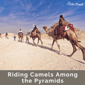Riding Camels Among the Pyramids with Jill Renee Feeler Psychic Intuitive Egypt Travel April 2022 riding camels in egypt